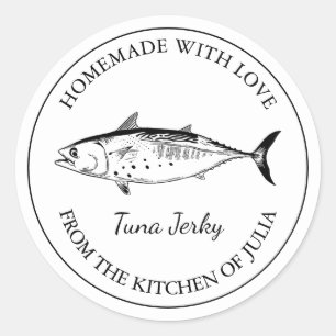 Thon maison Jerky Étiquette