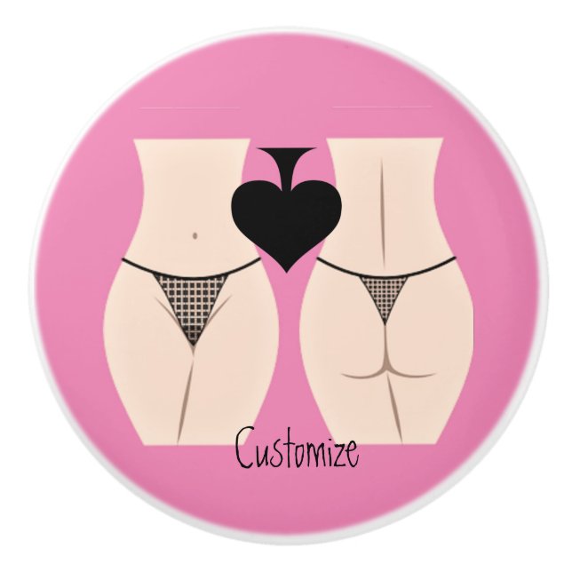 Thong Panty Spade Thunder_Cove Ceramic Knob (Front)