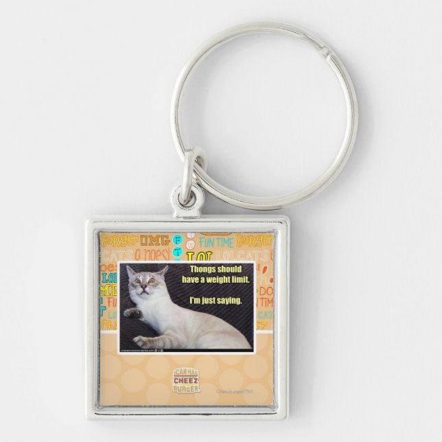 Thongs should have a weight limit. keychain (Front)