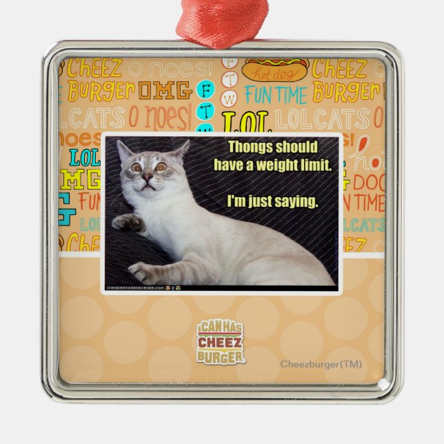 Thongs should have a weight limit. metal ornament (Front)