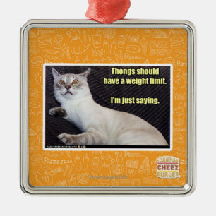 Thongs should have a weight limit. metal ornament