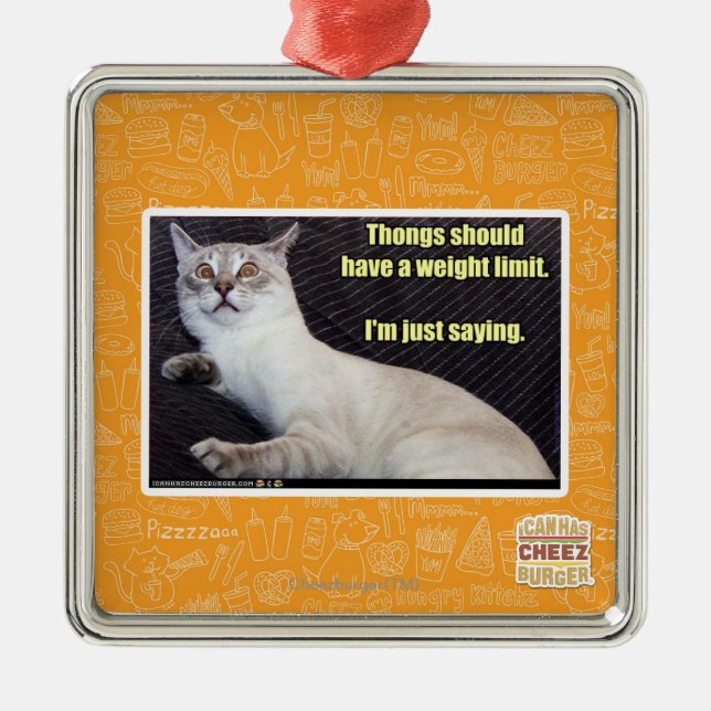 Thongs should have a weight limit. metal ornament (Front)