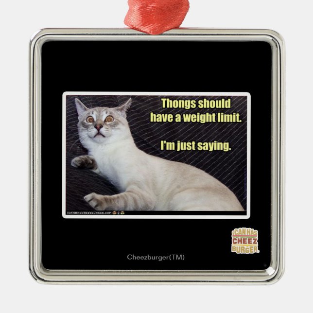 Thongs should have a weight limit. metal ornament (Front)