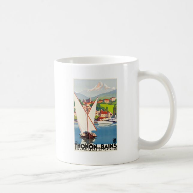 Thonon Les Bains French Travel Europe Coffee Mug (Right)
