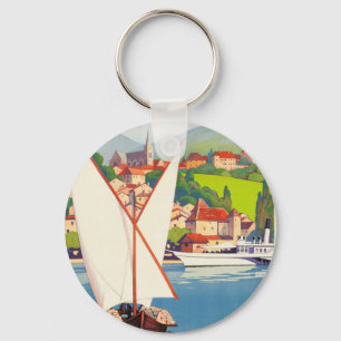 Thonon Les Bains French Travel Europe Keychain