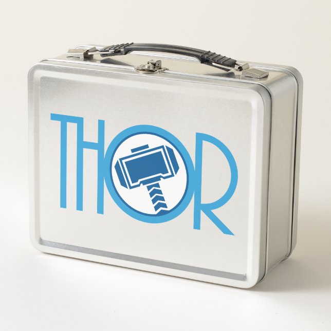 Thor Art Deco Name Metal Lunch Box (Front)