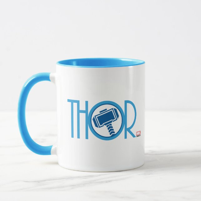 Thor Art Deco Name Mug (Left)