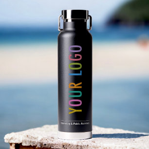 Thor Black Water Bottle Custom Business Logo 22 oz