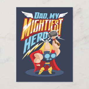 Thor   Dad, My Mightiest Hero Postcard