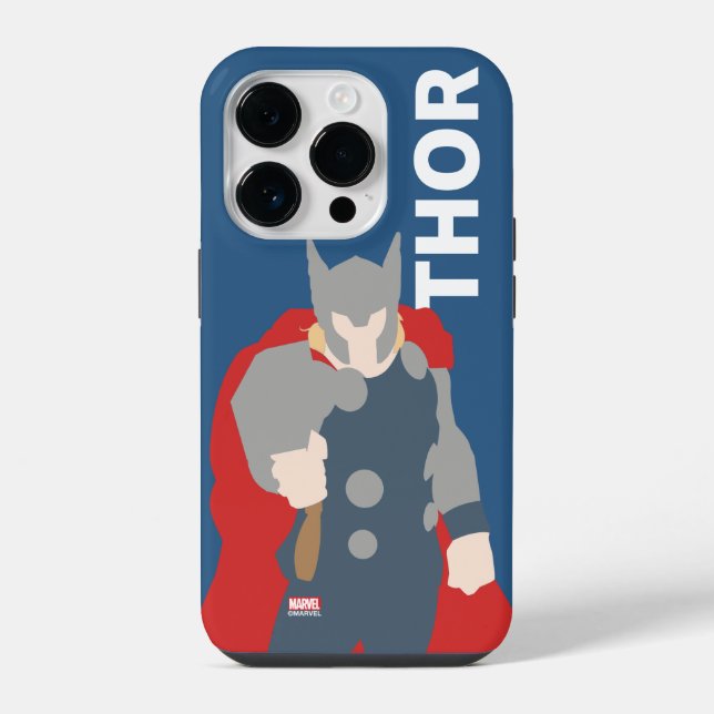 Thor Flat Colour Character Art iPhone Case (Back)