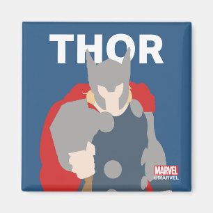 Thor Flat Colour Character Art Magnet