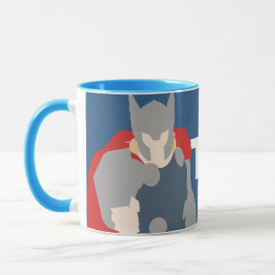 Thor Flat Colour Character Art Mug