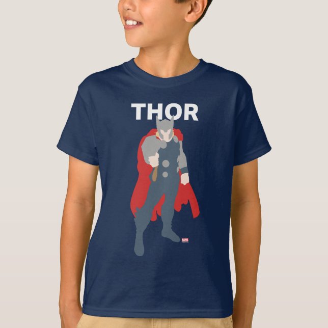 Thor Flat Colour Character Art T-Shirt (Front)