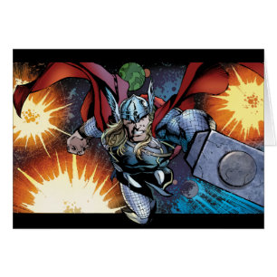 Thor Flying Through Space Comic Panel
