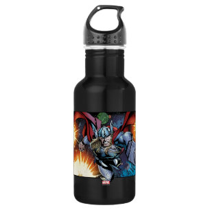 Thor Flying Through Space Comic Panel 532 Ml Water Bottle