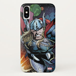 Thor Flying Through Space Comic Panel iPhone X Case