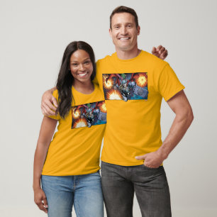 Thor Flying Through Space Comic Panel T-Shirt