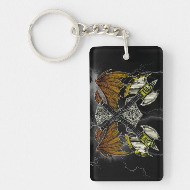 Thor Hammer of the Gods Guitars Keychain (Front)