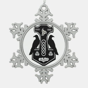 Thor Hammer Snowflake Ornament