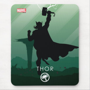 Thor Heroic Silhouette Mouse Pad