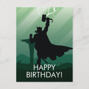 Thor Heroic Silhouette Postcard