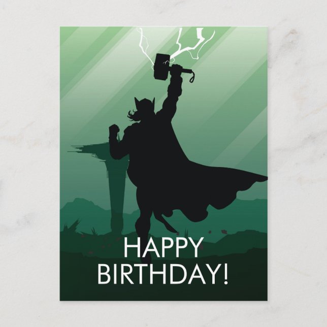 Thor Heroic Silhouette Postcard (Front)