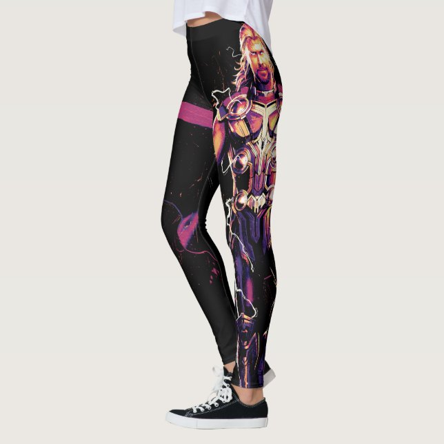 Thor Illustrated Character Art Leggings (Left)