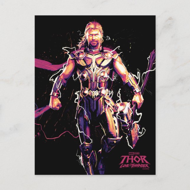 Thor Illustrated Character Art Postcard (Front)
