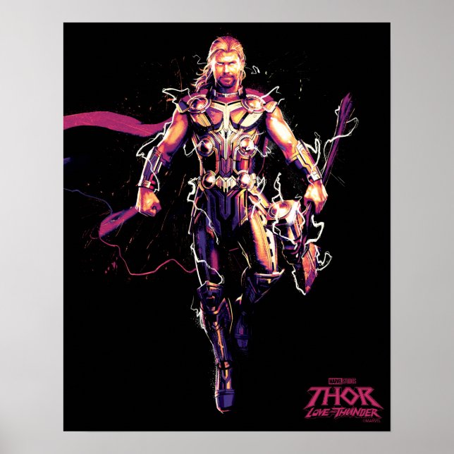 Thor Illustrated Character Art Poster (Front)