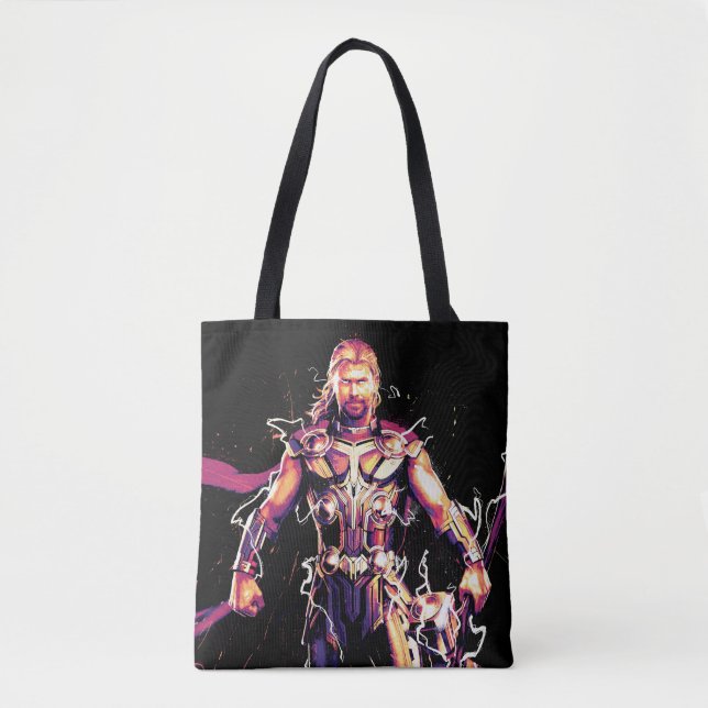 Thor Illustrated Character Art Tote Bag (Front)