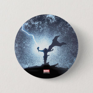 Thor Lightning Comic Panel 2 Inch Round Button