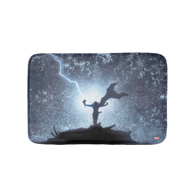 Thor Lightning Comic Panel Bath Mat (Front)
