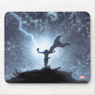 Thor Lightning Comic Panel Mouse Pad