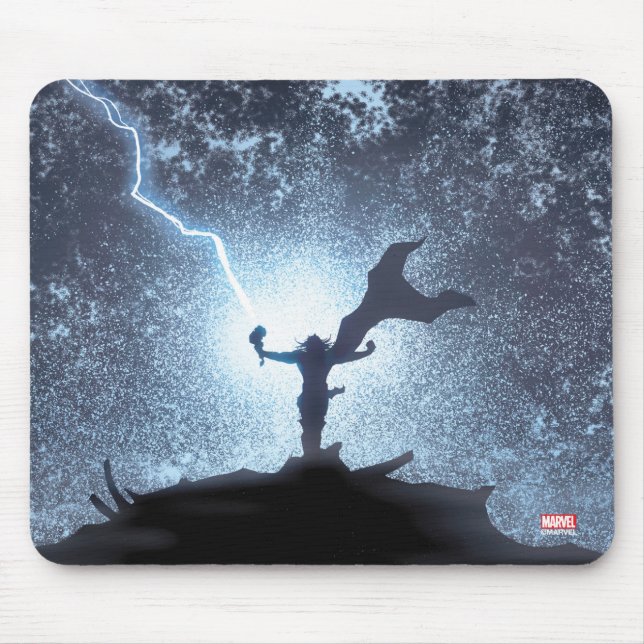 Thor Lightning Comic Panel Mouse Pad (Front)