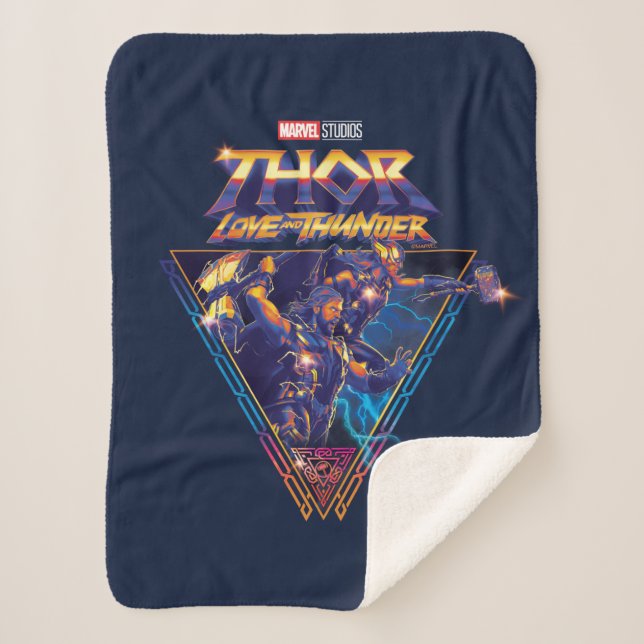 Thor: Love and Thunder Prismatic Triangle Graphic Sherpa Blanket (Front)