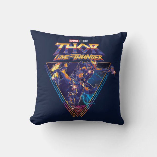 Thor: Love and Thunder Prismatic Triangle Graphic Throw Pillow (Front)