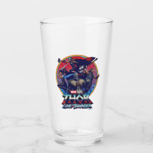 Thor: Love and Thunder Retro Group Graphic Glass