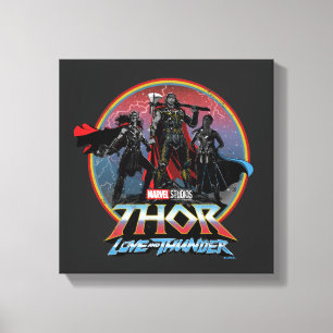Thor: Love and Thunder Vintage Group Graphic Canvas Print