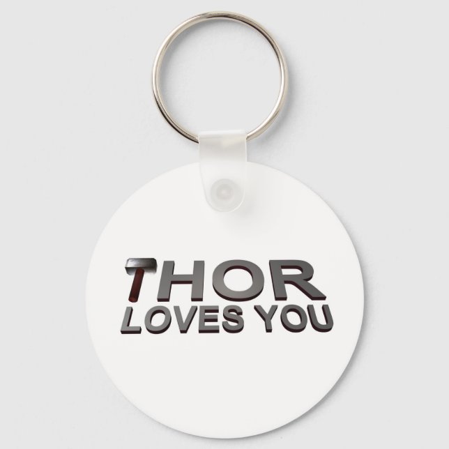 Thor Loves You Keychain (Front)