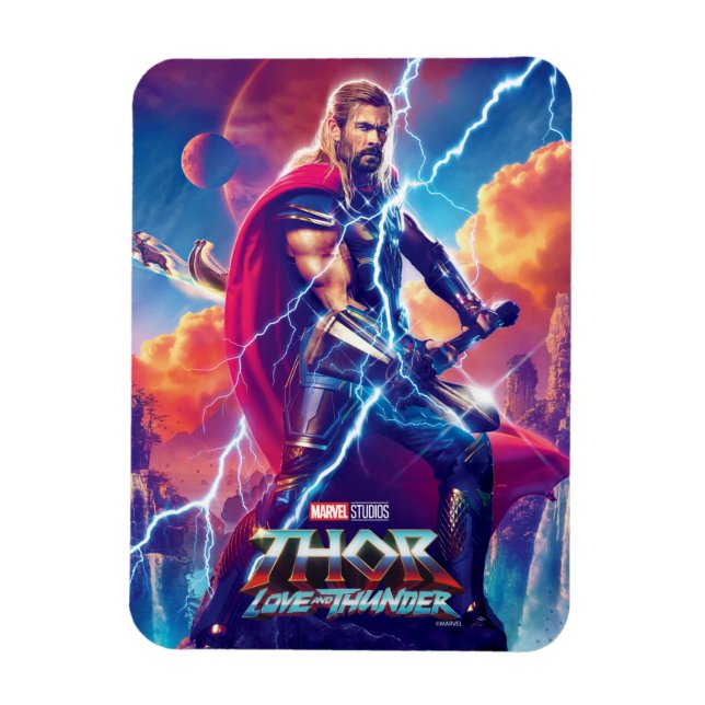 Thor on Mountain Top Magnet (Vertical)