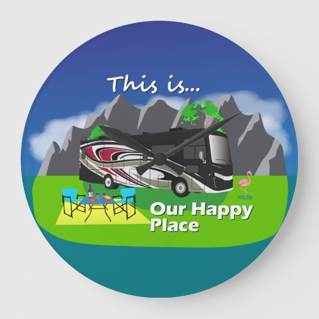 Thor Palazzo Mur Rouge Horloge Joyeux Lieu RV Déco (Recto)