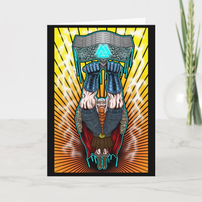 Thor puissant - carte de voeux polychrome (Devant)