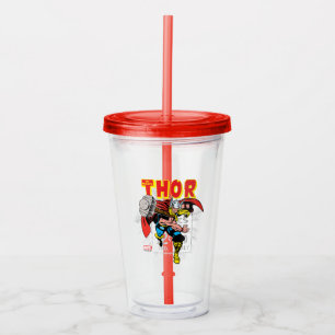 Thor Retro Comic Price Graphic Acrylic Tumbler