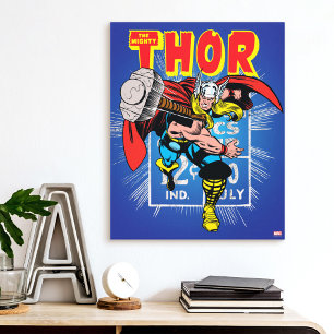 Thor Retro Comic Price Graphic Canvas Print