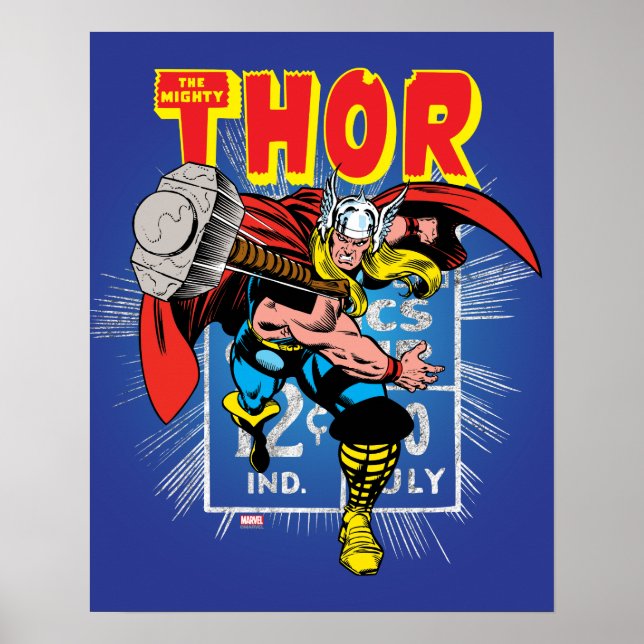 Thor Retro Comic Price Graphic Poster (Front)