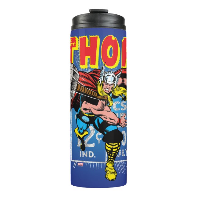 Thor Retro Comic Price Graphic Thermal Tumbler (Front)