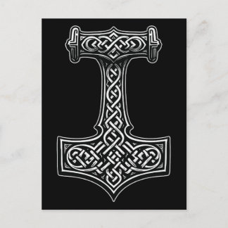 Thor’s Hammer Wall Art – Norse Knotwork Statement Postcard