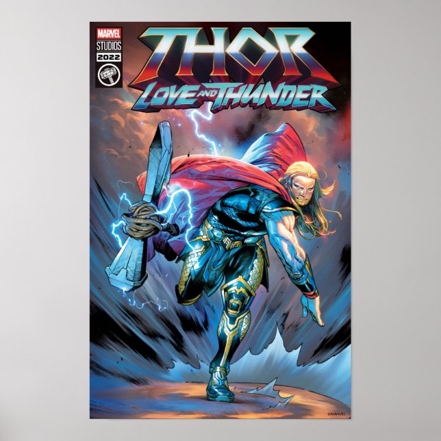 Thor Stormbreaker Comic Cover Homage Poster (Front)