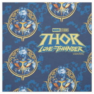 Thor Stylized Asgardian Graphic Fabric