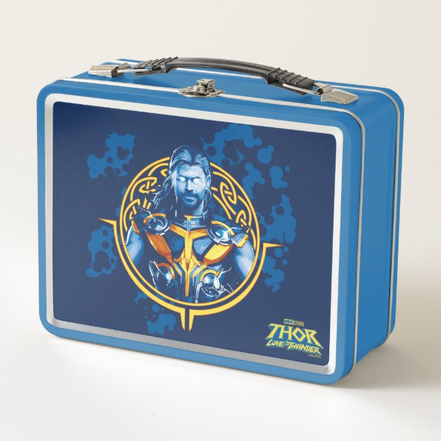 Thor Stylized Asgardian Graphic Metal Lunch Box (Front)